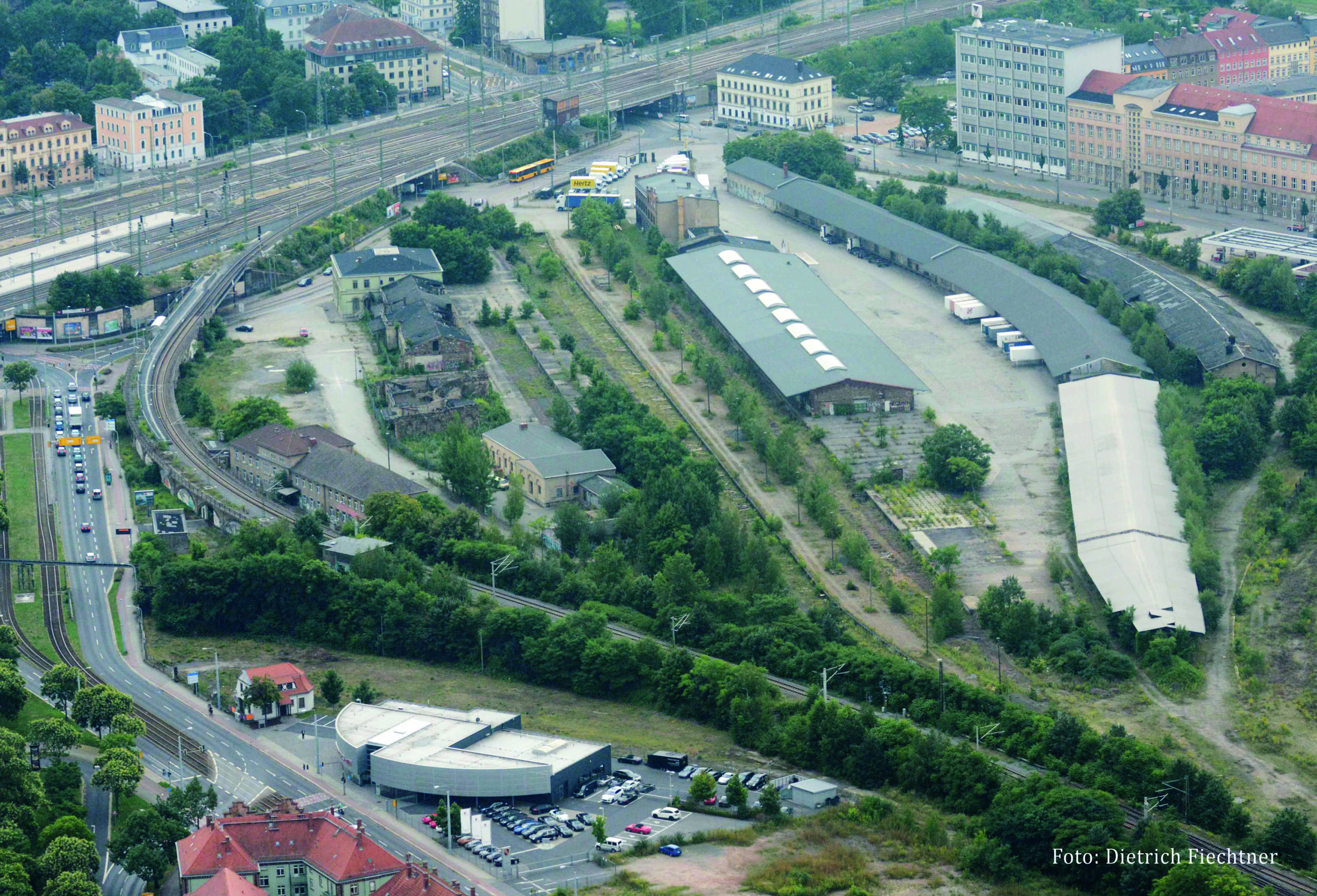 Alter Leipziger Bahnhof aus der Luft